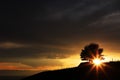 Sunset light over Lake Geneva, Switzerland, Europe Royalty Free Stock Photo